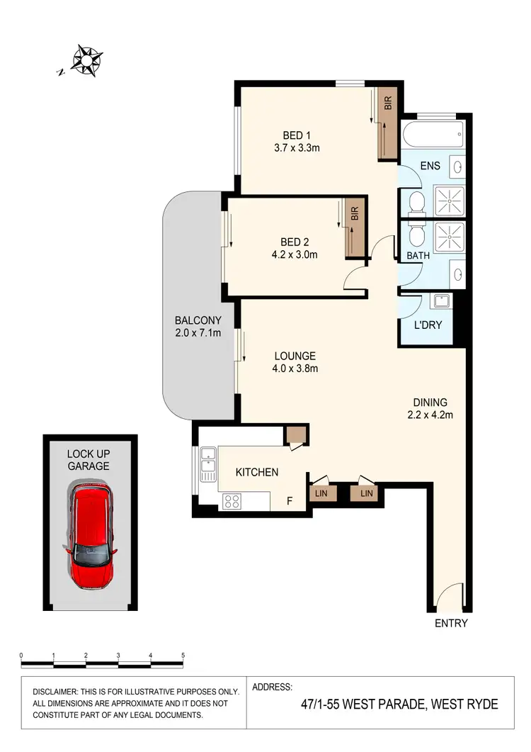 Floorplan of Homely apartment listing, 47/1-55 West Parade, West Ryde NSW 2114