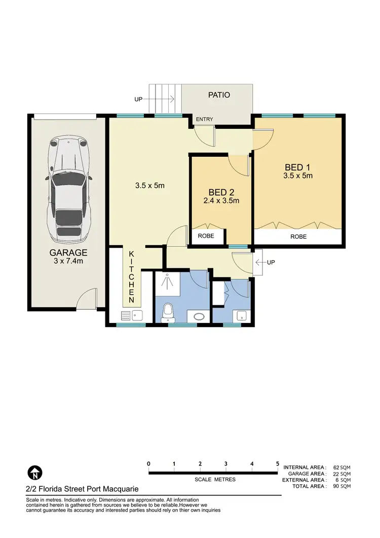 Floorplan of Homely villa listing, 2/2 Florida Street, Port Macquarie NSW 2444