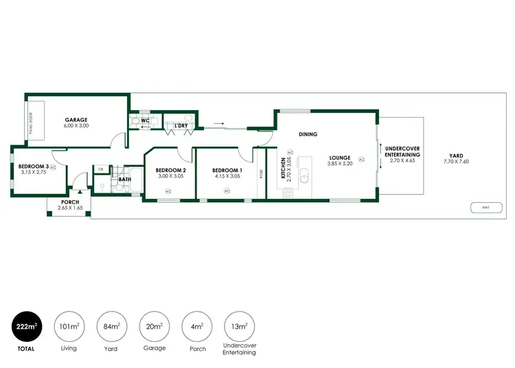 Floorplan of Homely unit listing, 3/7 Walkom Place, Mount Barker SA 5251