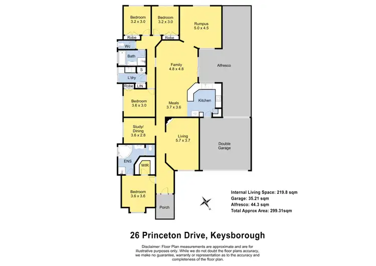 Floorplan of Homely house listing, 26 Princeton Drive, Keysborough VIC 3173