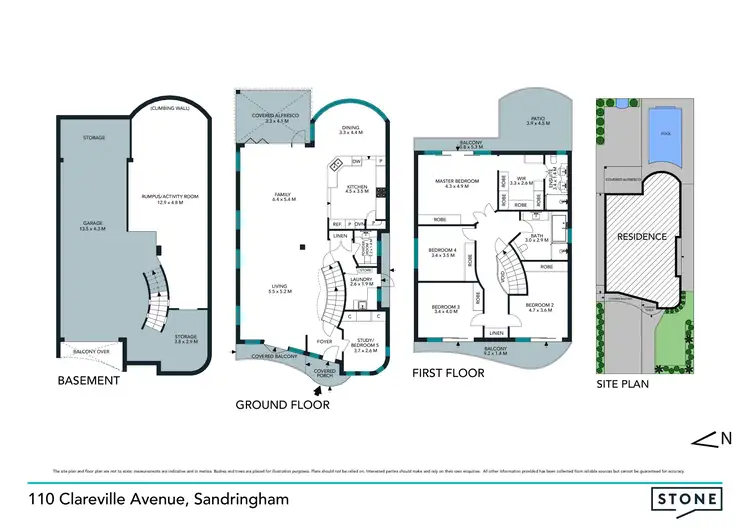 Floorplan of Homely house listing, 110 Clareville Avenue, Sandringham NSW 2219