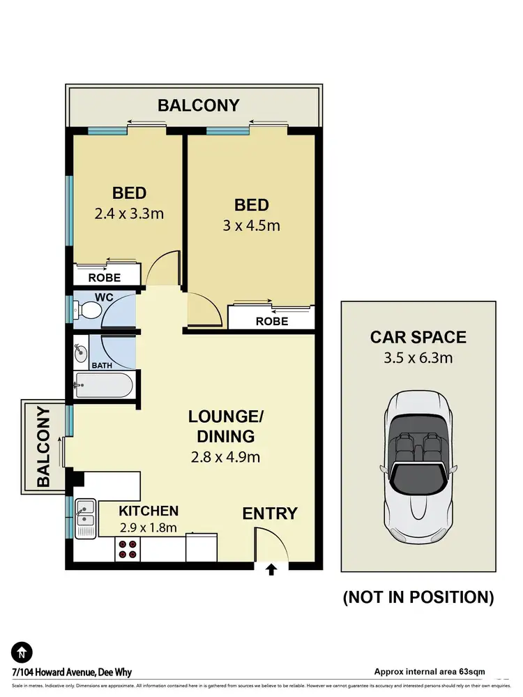Floorplan of Homely apartment listing, 7/104 Howard Avenue, Dee Why NSW 2099