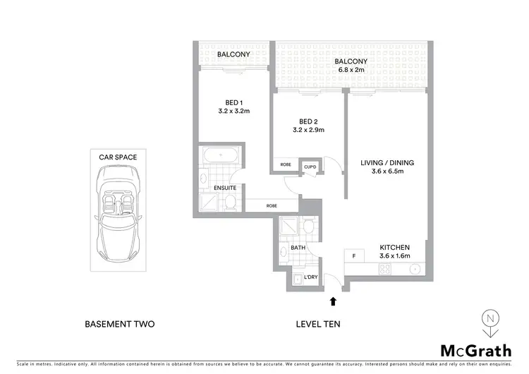 Floorplan of Homely apartment listing, 1005E/599 Pacific Highway, St Leonards NSW 2065