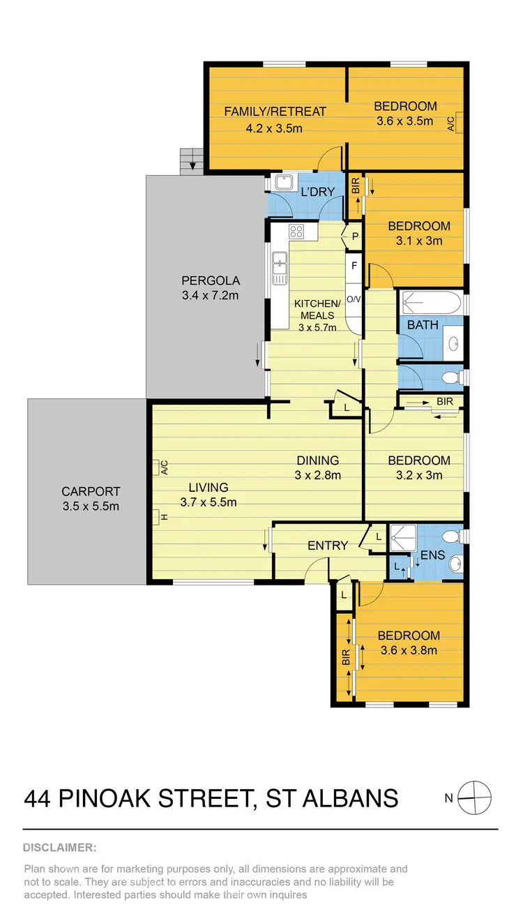 Floorplan of Homely house listing, 44 Pinoak Street, St Albans VIC 3021