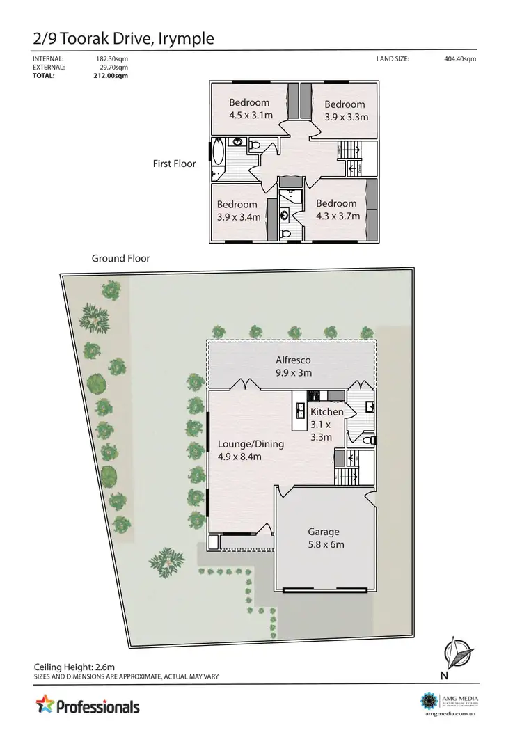 Floorplan of Homely townhouse listing, 2/9 Toorak Drive, Irymple VIC 3498