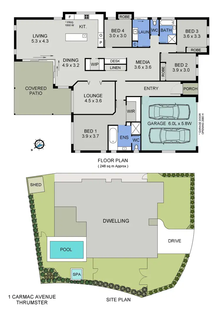 Floorplan of Homely house listing, 1 Carmac Avenue, Thrumster NSW 2444