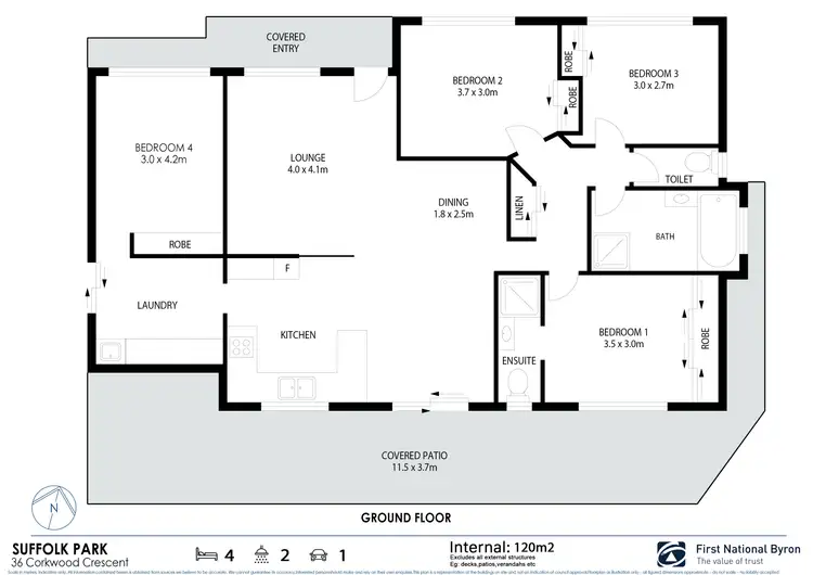 Floorplan of Homely house listing, 36 Corkwood Crescent, Suffolk Park NSW 2481
