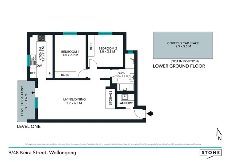 Floorplan of Homely apartment listing, 9/48 Keira Street, Wollongong NSW 2500