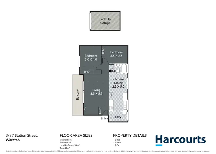 Floorplan of Homely apartment listing, 3/97 Station Street, Waratah NSW 2298