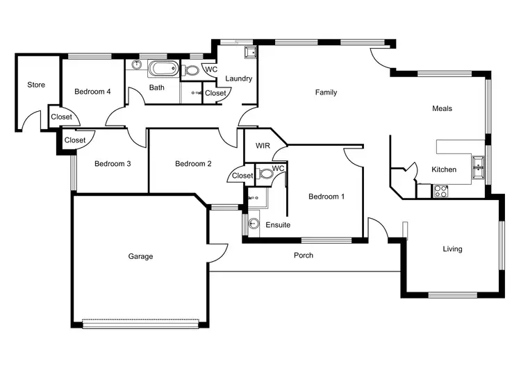 Floorplan of Homely house listing, 40 Sandpiper Parade, Australind WA 6233