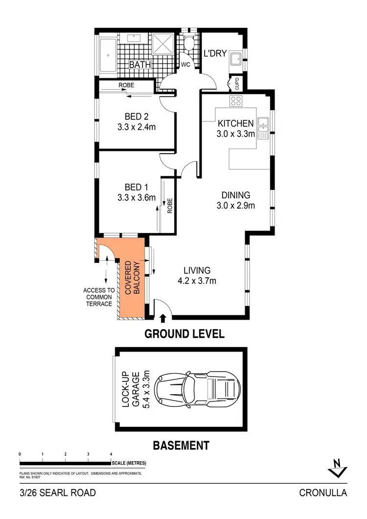 Floorplan of Homely apartment listing, 3/26 Searl Road, Cronulla NSW 2230