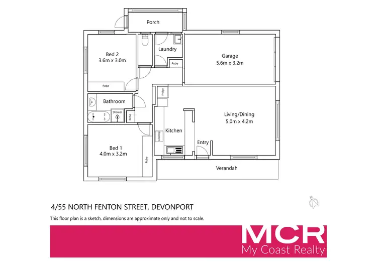 Floorplan of Homely unit listing, 4/55 North Fenton Street, Devonport TAS 7310