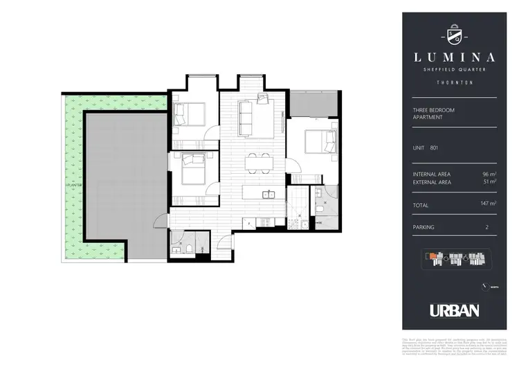 Floorplan of Homely apartment listing, 801/26C Lord Sheffield Circuit, Penrith NSW 2750
