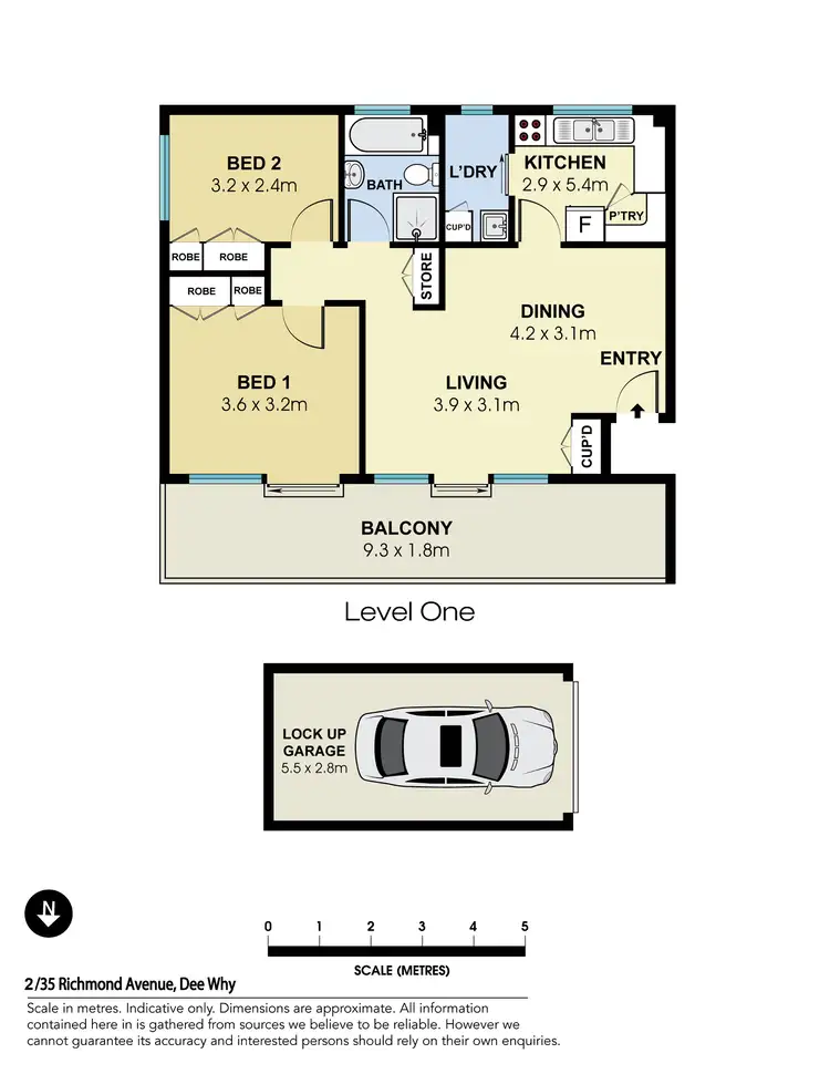 Floorplan of Homely apartment listing, 2/39 Richmond Ave, Dee Why NSW 2099