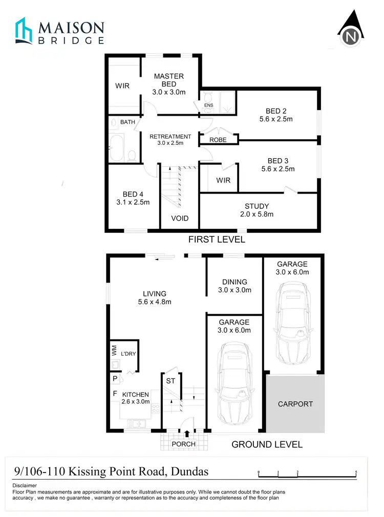 Floorplan of Homely townhouse listing, 9/110 Kissing Point Road, Dundas NSW 2117