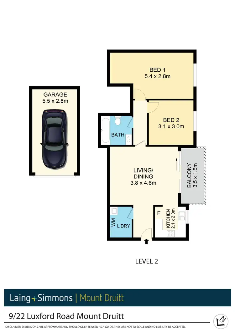 Floorplan of Homely unit listing, 9/22 Luxford Road, Mount Druitt NSW 2770