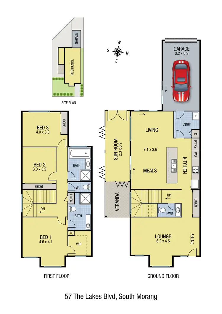 Floorplan of Homely house listing, 57 The Lakes Boulevard, South Morang VIC 3752