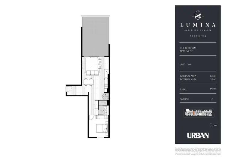 Floorplan of Homely apartment listing, 104/26 Lord Sheffield Circuit, Penrith NSW 2750
