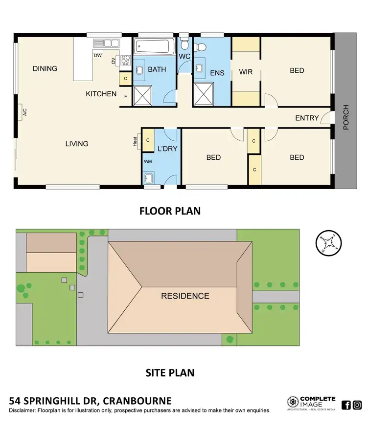 Floorplan of Homely house listing, 54 Springhill Drive, Cranbourne VIC 3977
