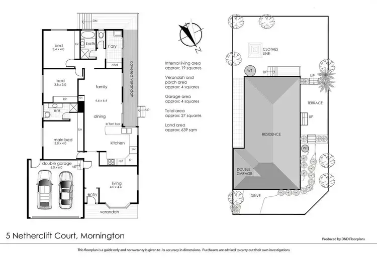 Floorplan of Homely house listing, 5 Netherclift Court, Mornington VIC 3931