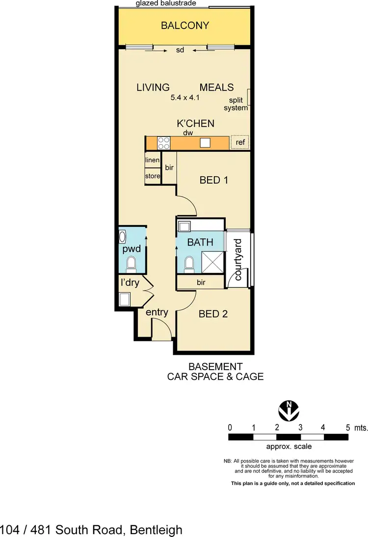 Floorplan of Homely apartment listing, 104/481 South Road, Bentleigh VIC 3204