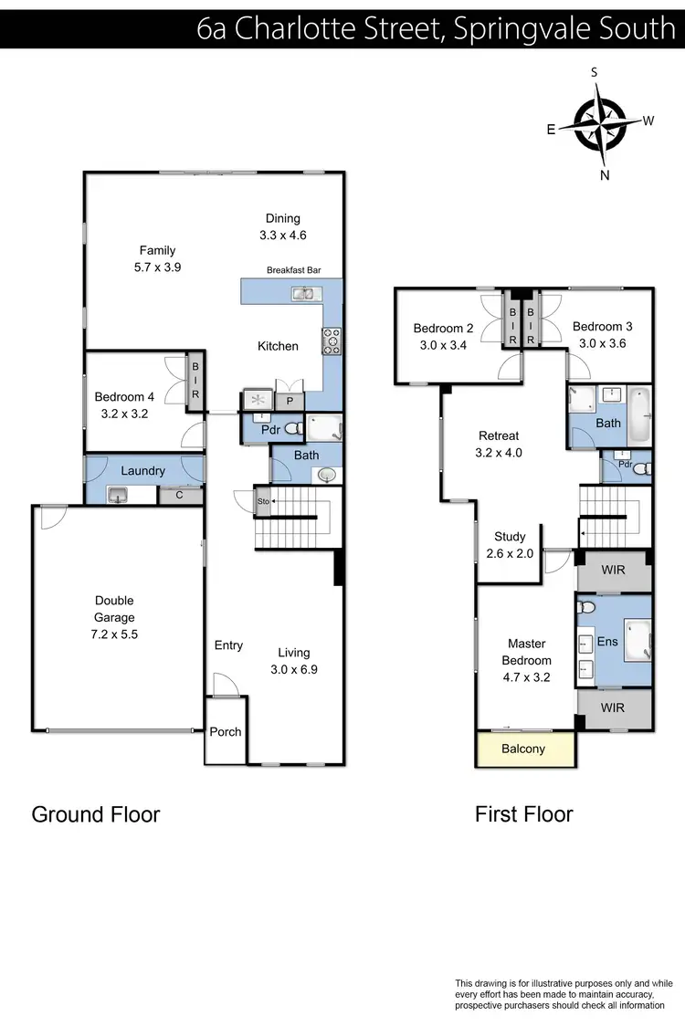 Floorplan of Homely townhouse listing, 6A Charlotte Street, Springvale South VIC 3172