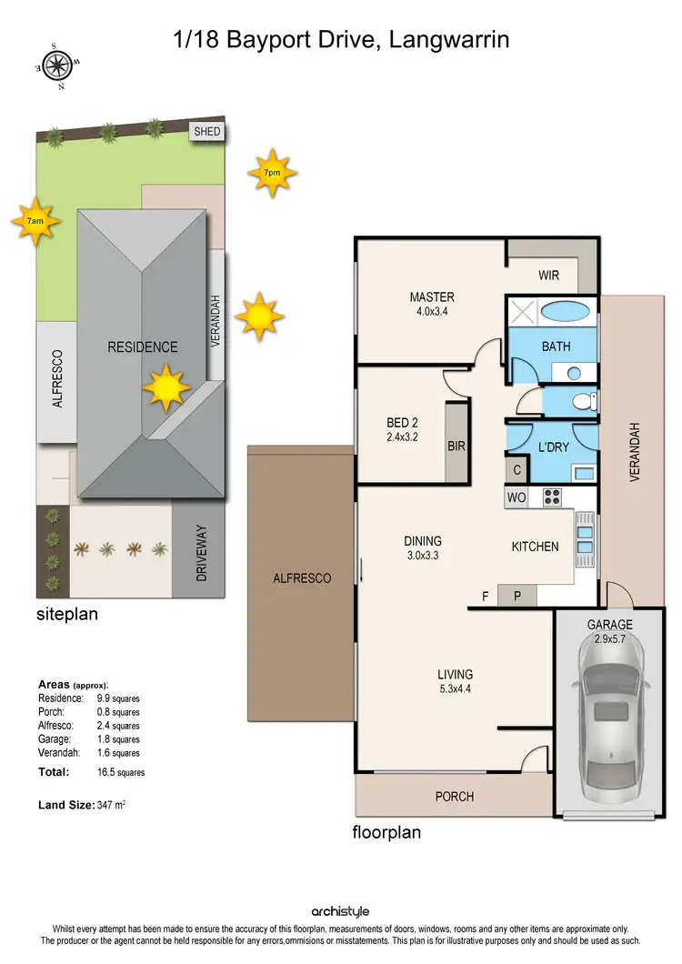 Floorplan of Homely unit listing, 1/18 Bayport Drive, Langwarrin VIC 3910
