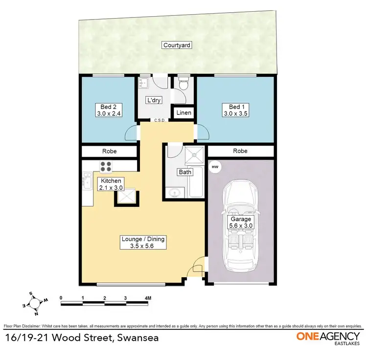 Floorplan of Homely villa listing, 16/19-21 Wood Street, Swansea NSW 2281
