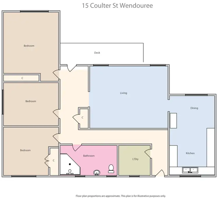 Floorplan of Homely house listing, 15 Coulter Street, Wendouree VIC 3355