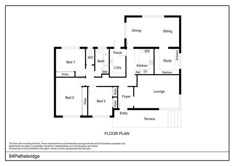 Floorplan of Homely house listing, 64 Pethebridge Street, Pearce ACT 2607