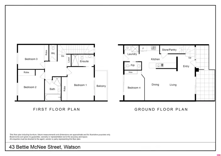 Floorplan of Homely house listing, 43 Bettie Mcnee Street, Watson ACT 2602