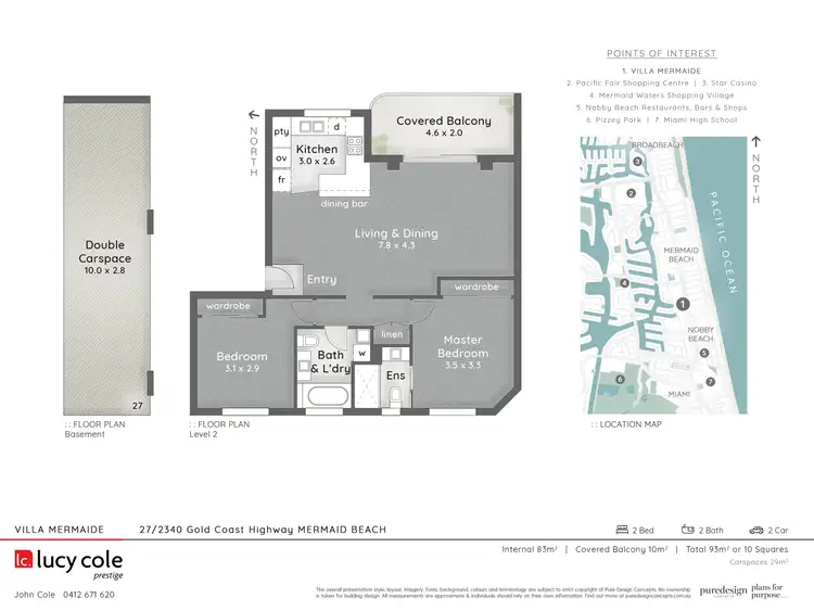 Floorplan of Homely apartment listing, 27/2340 Gold Coast Highway, Mermaid Beach QLD 4218