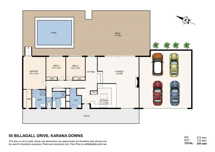 Floorplan of Homely rural property listing, 55 Billagall Drive, Karana Downs QLD 4306