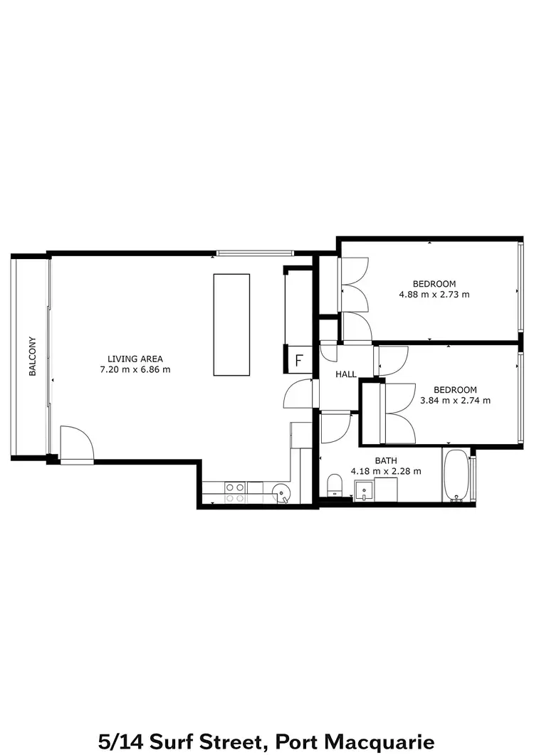 Floorplan of Homely unit listing, 5/14 Surf Street, Port Macquarie NSW 2444