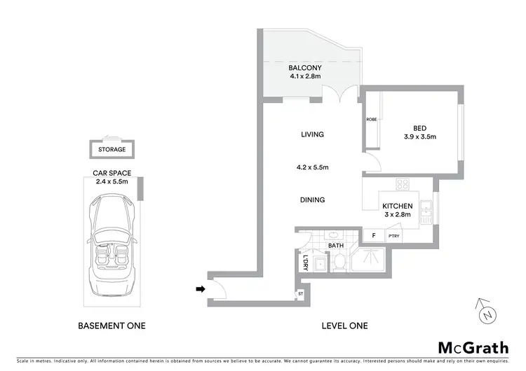 Floorplan of Homely apartment listing, 13/207 Willoughby Road, Naremburn NSW 2065