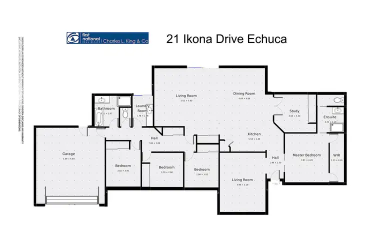 Floorplan of Homely house listing, 21 Ikona Drive, Echuca VIC 3564