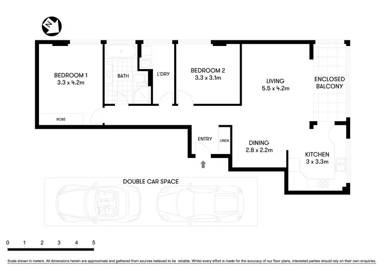 Floorplan of Homely apartment listing, 33/40 Gerard Street, Cremorne NSW 2090