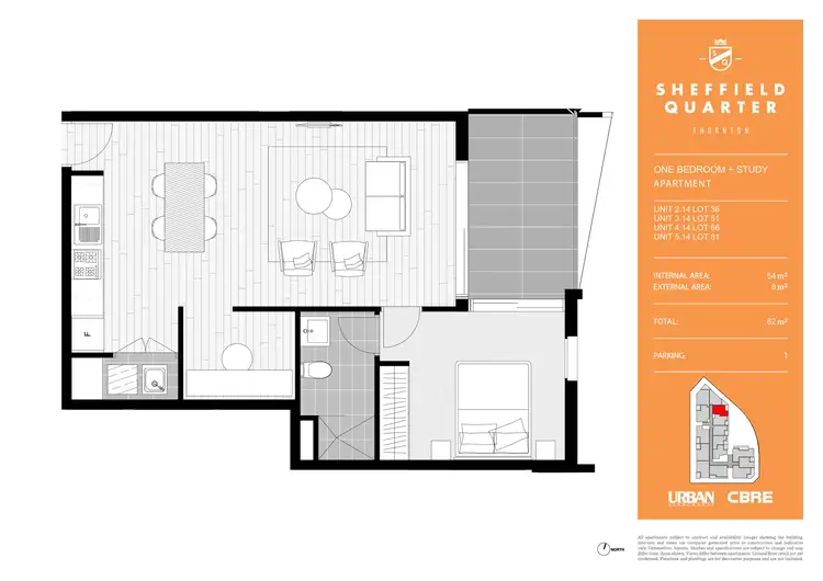Floorplan of Homely apartment listing, 214/60 Lord Sheffield Circuit, Penrith NSW 2750