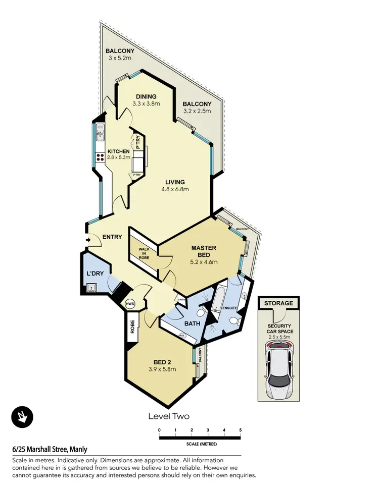 Floorplan of Homely apartment listing, 6/25 Marshall Street, Manly NSW 2095