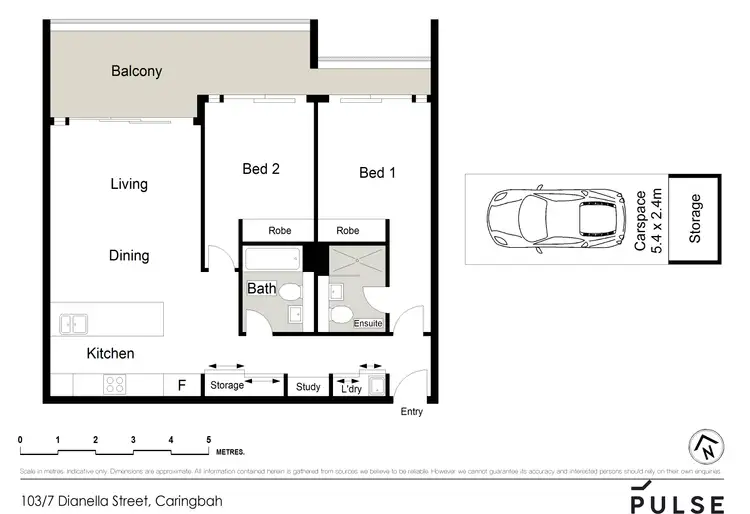 Floorplan of Homely apartment listing, 103/7 Dianella Street, Caringbah NSW 2229