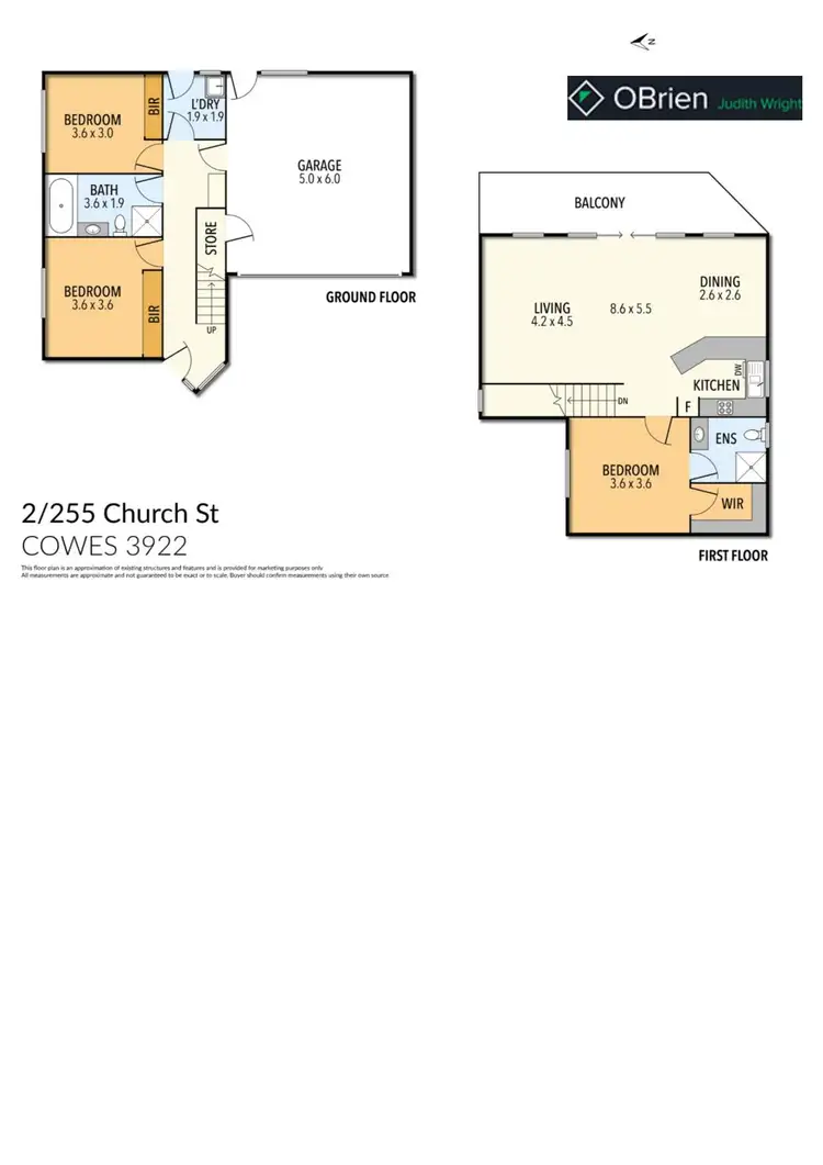Floorplan of Homely townhouse listing, 2/255 Church Street, Cowes VIC 3922