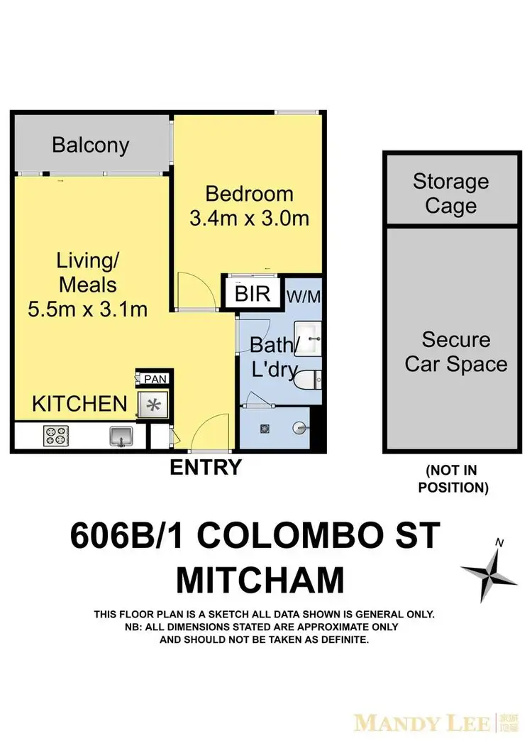 Floorplan of Homely apartment listing, 606B/1-19 Colombo Street, Mitcham VIC 3132