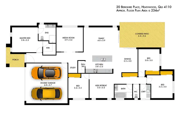 Floorplan of Homely house listing, 20 Berkshire Place, Heathwood QLD 4110