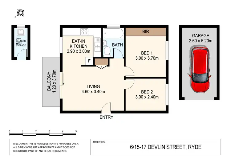Floorplan of Homely apartment listing, 6/15-17 Devlin Street, Ryde NSW 2112