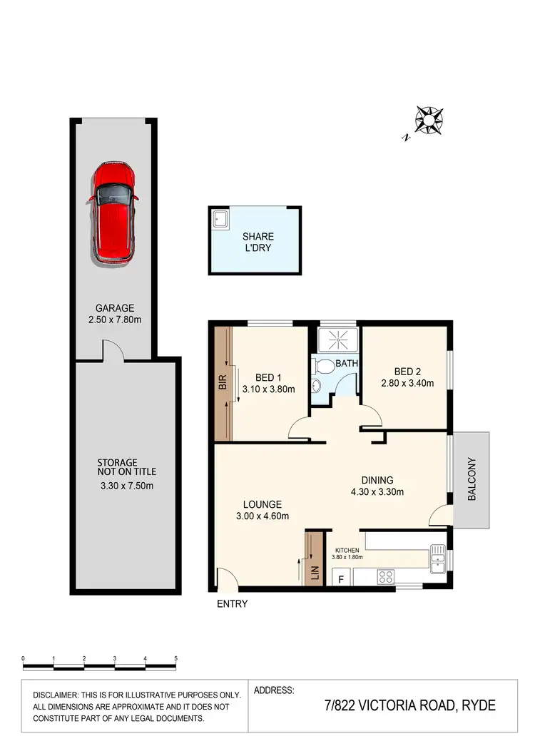 Floorplan of Homely apartment listing, 7/822 Victoria Road, Ryde NSW 2112