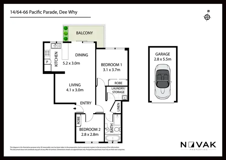 Floorplan of Homely apartment listing, 14/64 Pacific Parade, Dee Why NSW 2099