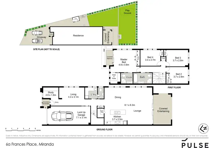 Floorplan of Homely semi-detached listing, 6A Frances Place, Miranda NSW 2228