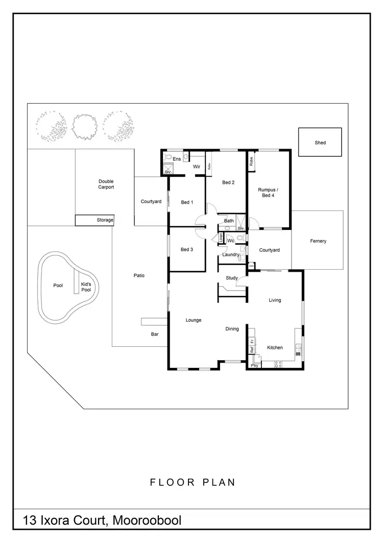 Floorplan of Homely house listing, 13 Ixora Court, Mooroobool QLD 4870