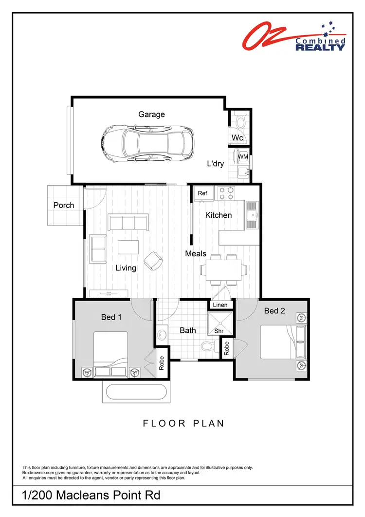 Floorplan of Homely villa listing, 1/200 Macleans Point Road, Sanctuary Point NSW 2540