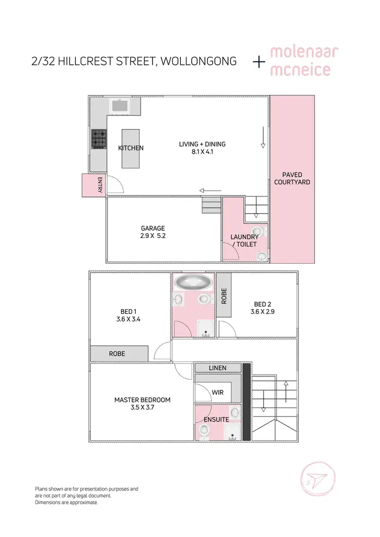 Floorplan of Homely semi-detached listing, 2/32 Hillcrest Street, Wollongong NSW 2500